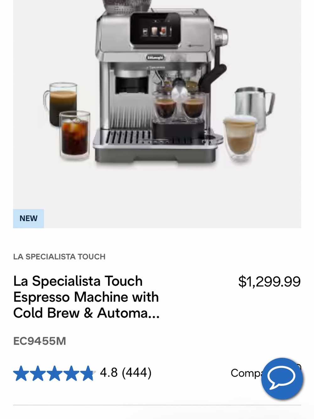 De'Longhi La Specialista Touch Espresso Machine - Silver